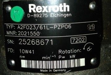 Corrosiebestendig A2fo23 Serise Hydraulische zuigerpomp Onderdelen voor kruiperkraan