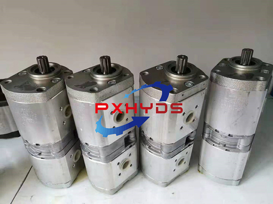 Hydraulische dubbele tandwiel oliepomp/dubbele pilootpomp/dubbele ladingpomp voor vrachtwagenkraan