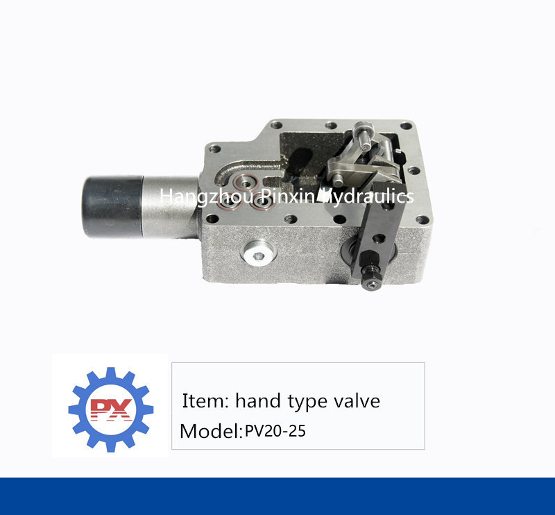 Gegote ijzeren reserveonderdelen Handmatig besturingsklep voor PV20 PV25 Hydraulische pomp